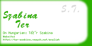 szabina ter business card